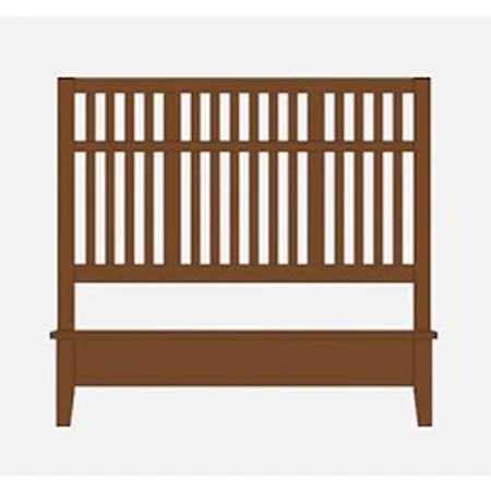 Queen Craftsman Slat Bed w/ Low Profile Footboard